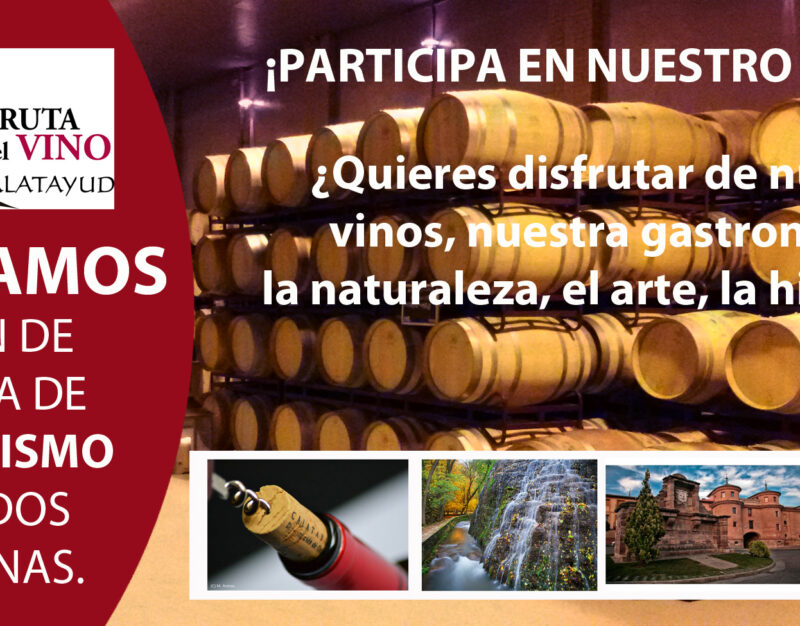 La Ruta del Vino Calatayud organiza un sorteo donde regalará un fin de semana de Enoturismo.