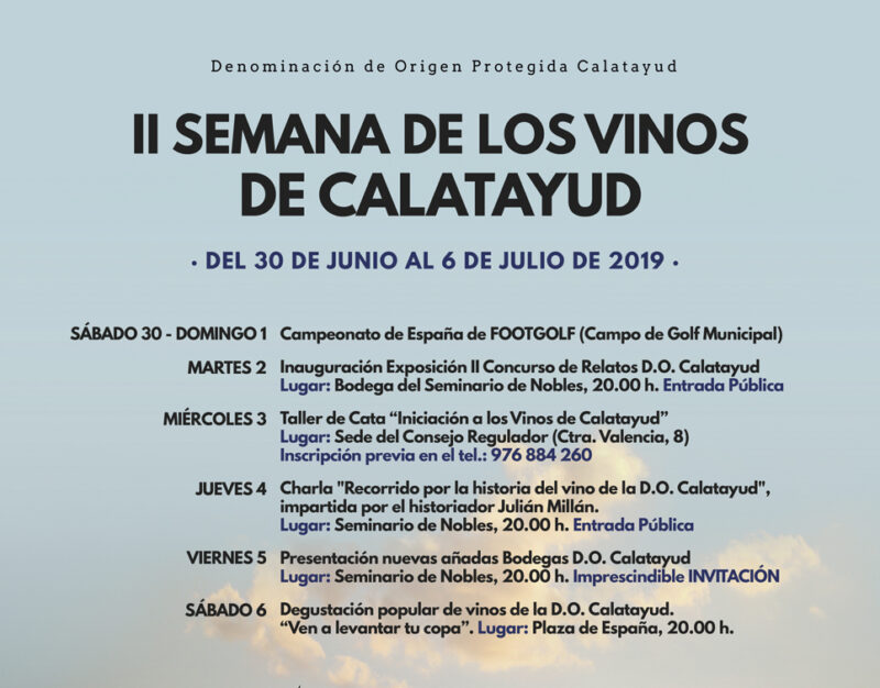 LA DENOMINACION DE ORIGEN CALATAYUD ORGANIZA LA II SEMANA DE LOS VINOS DE CALATAYUD